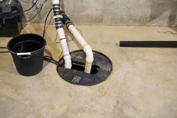 Interior Basement Drainage in Bear